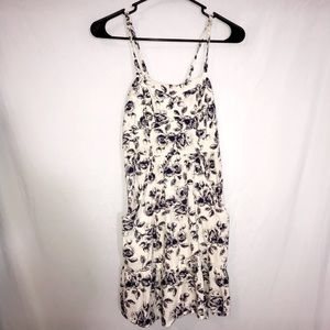 SUMMER SALE Floral Blue and White Dress size XS